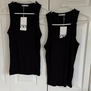Zara Women's Classic Black Tank Tops